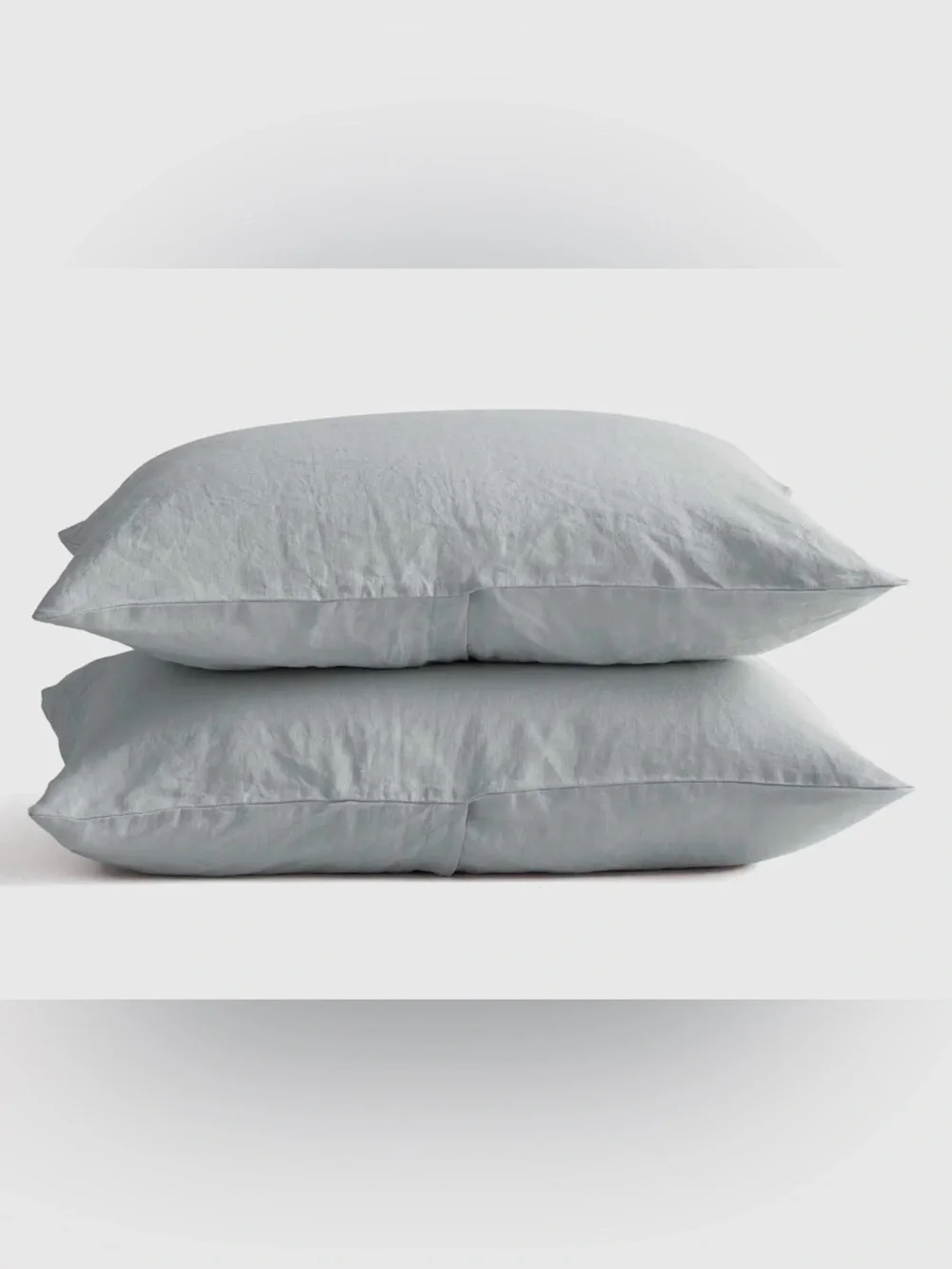 Quince European Linen Sham Set, King (Mist)
